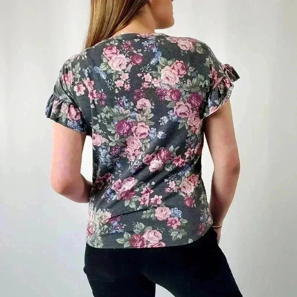 No Comment NY x LA Floral Tee - M - Picture 2 of 6